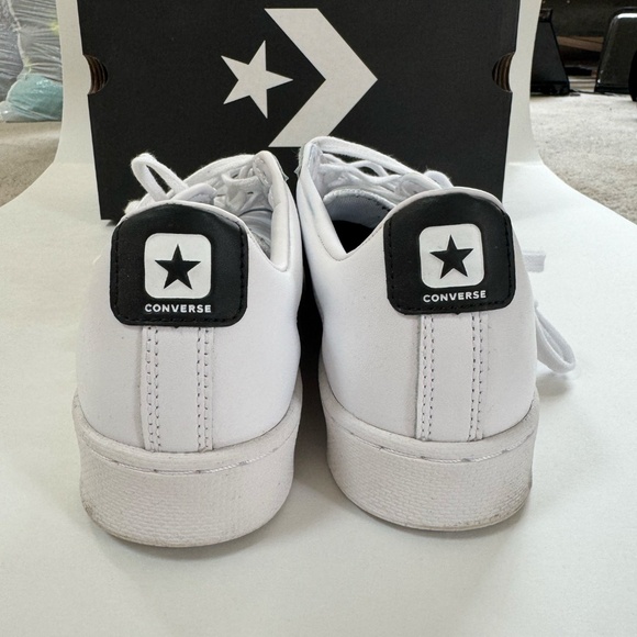 Converse Men's 9.5M Pro Leather Low-Top Skateboard Shoes White - Picture 4 of 6